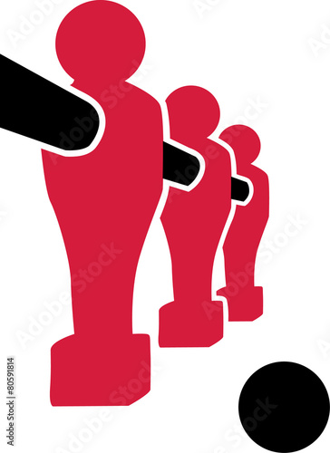 Table Football Line Red