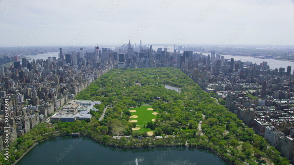 Aerial view of Central Park in New York City Aerial view of Central Park in New York City