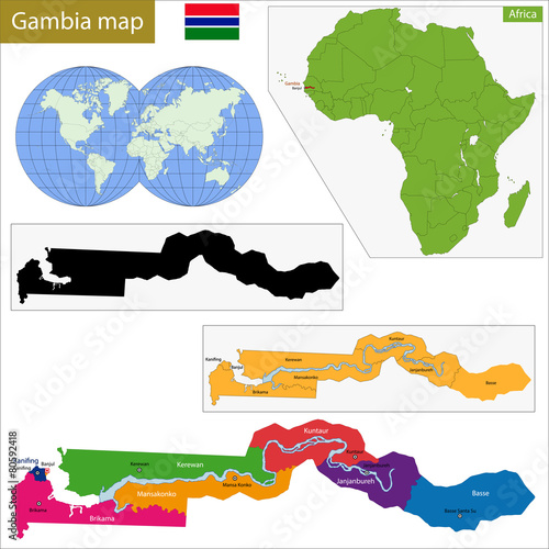 The Gambia map photo