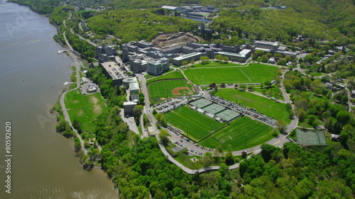 Aerial view of West Point Military Academy photo