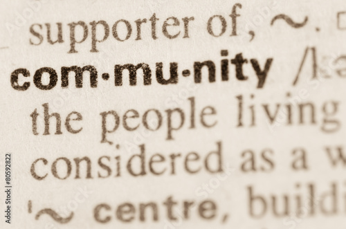 Dictionary definition of word community