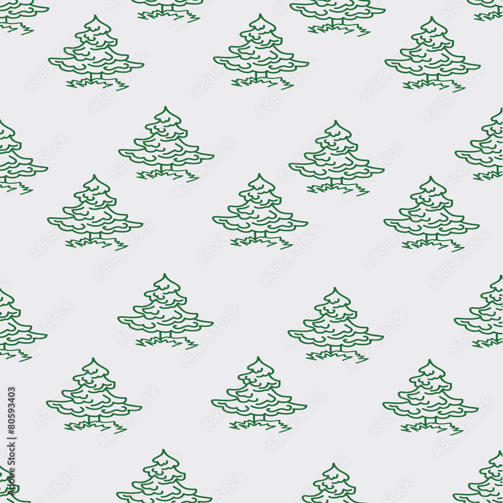 Small trees on a grey Small trees on a grey