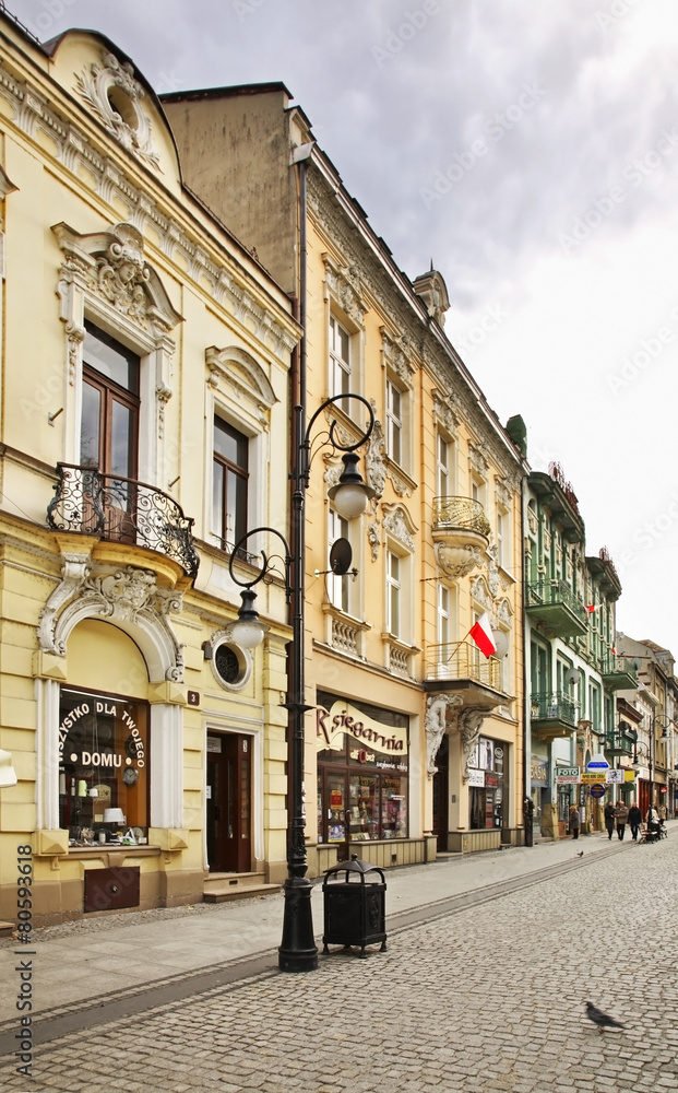 Pedestrian street in Nowy Sacz. Poland