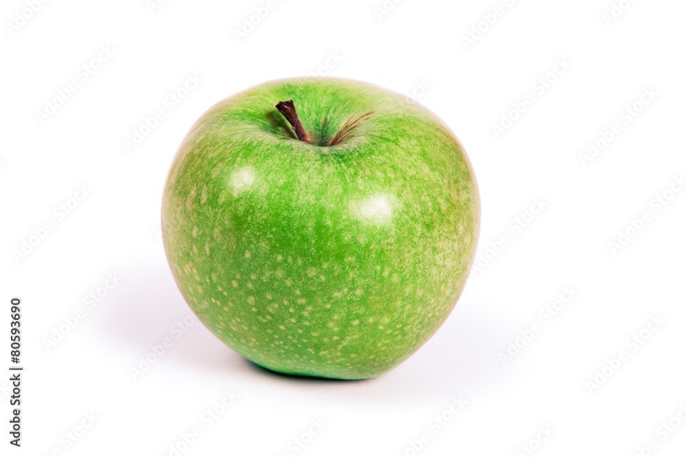 Green apple isolated on white background Green apple isolated on white background