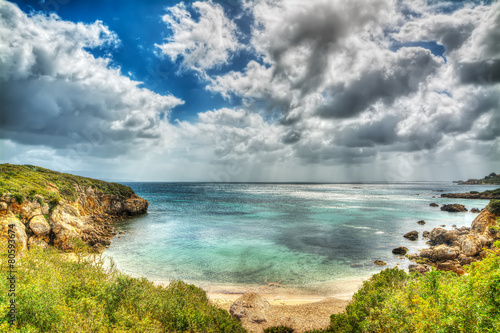 Fototapeta Naklejka Na Ścianę i Meble -  colorful coastline in Sardinia in hdr