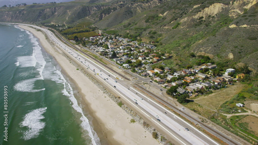 Aerial view of Californian coast Aerial view of Californian coast