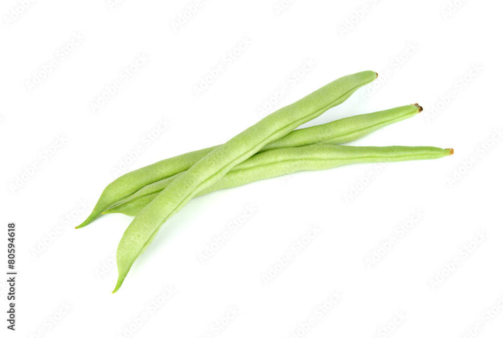 common bean isolated on white background