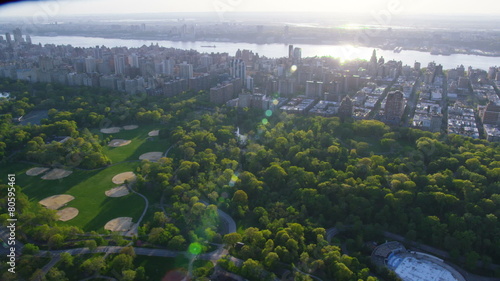 Aerial view of New York City and Central Park