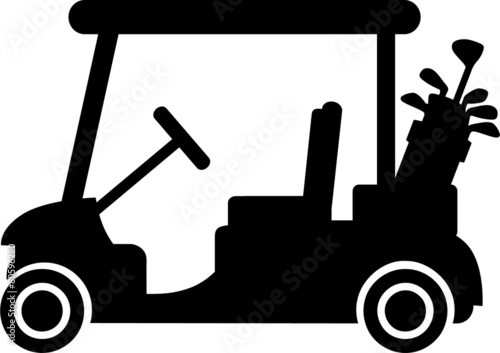 Golf Cart with Clubs