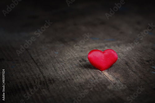 Red heart as a symbol of love