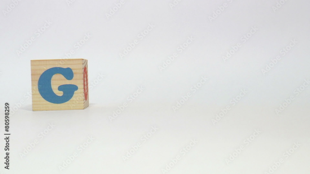 The video shows game word built of wooden blocks The video shows game word built of wooden blocks