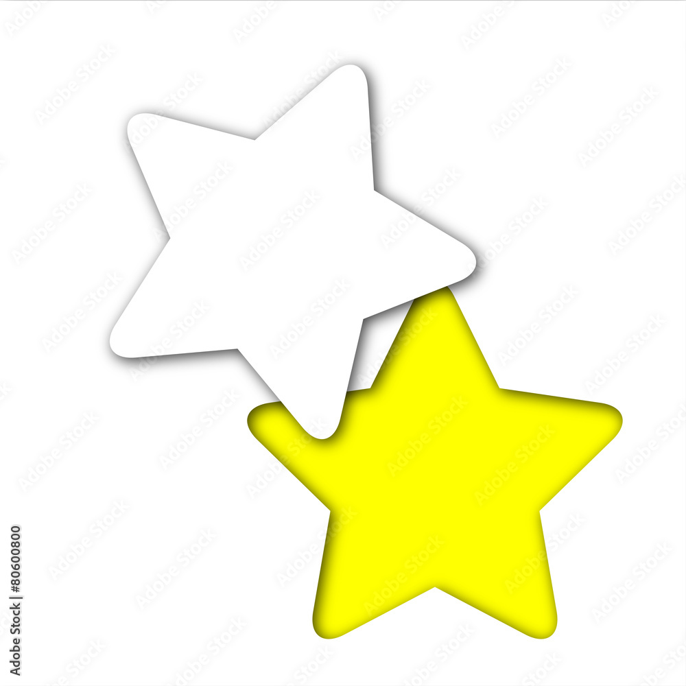 Obraz premium Icono estrella recortado