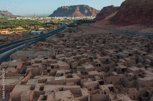 Overlooking the old city of Al Ula, Saudi Arabia photo