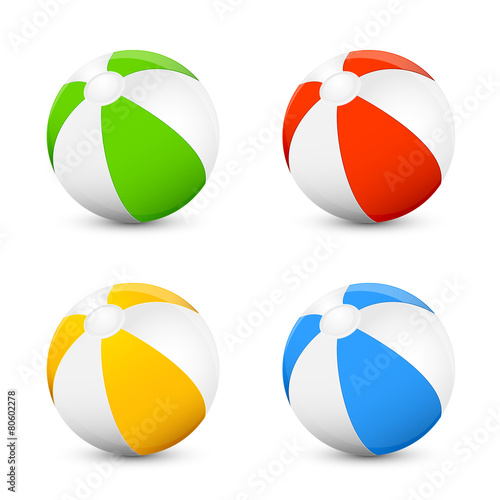 Set of beach balls