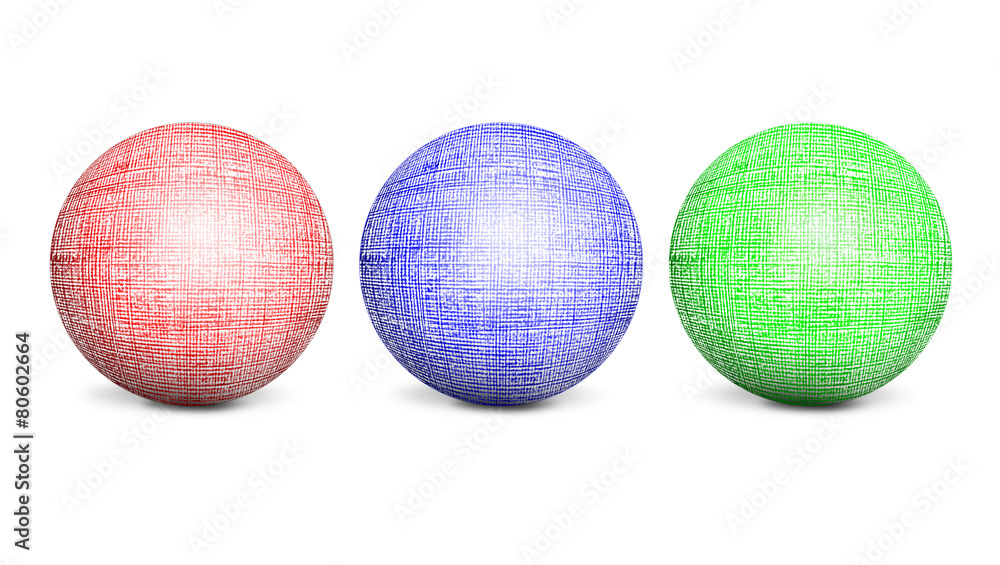 Three color texturing spheres Three color texturing spheres