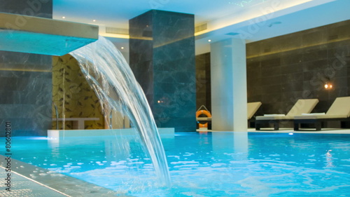 view inside the room with a swimming pool