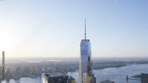 Aerial view of One World Trade Center New York City photo