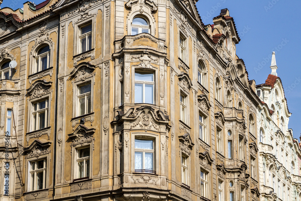 Fassaden im Prager Stadtteil Josefov