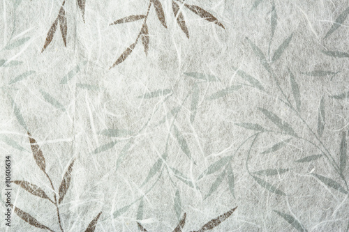 Mulberry paper texture with golden and silver leaf