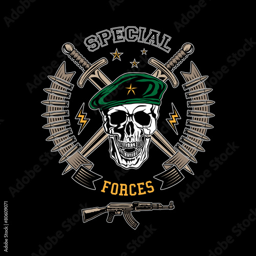 Special forces color emblem