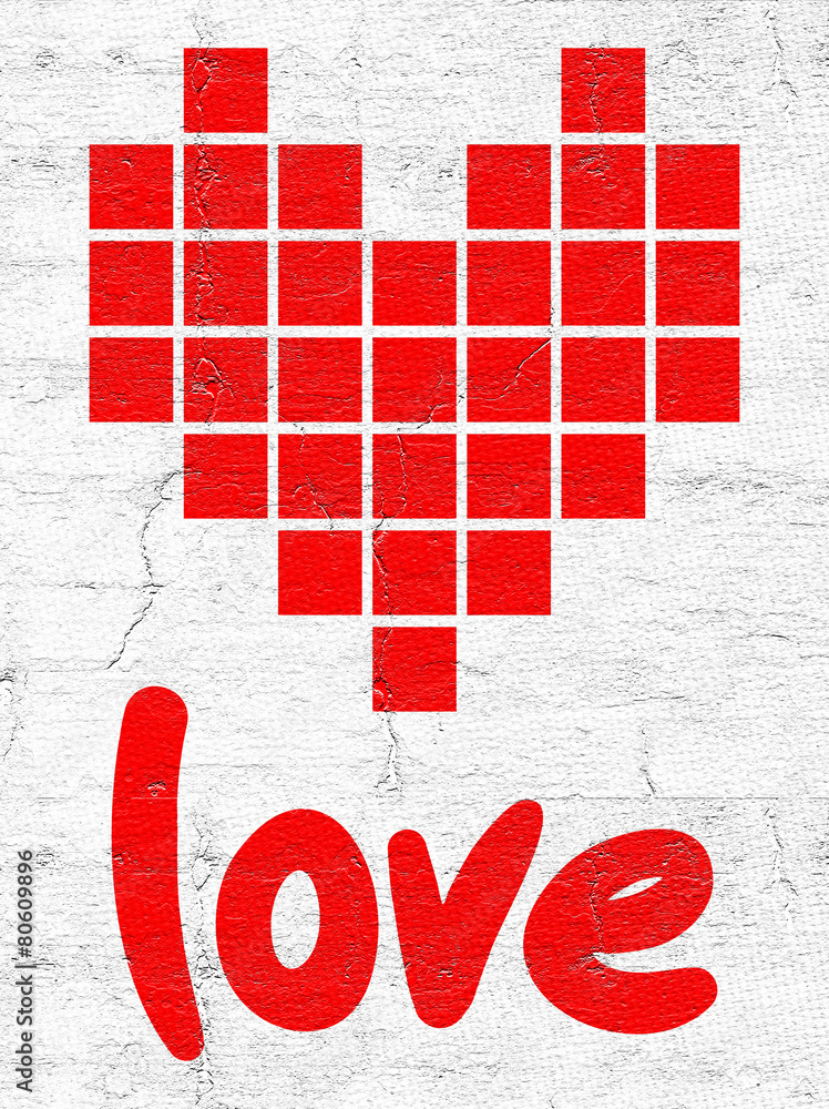 Pixel love Stock Illustration | Adobe Stock