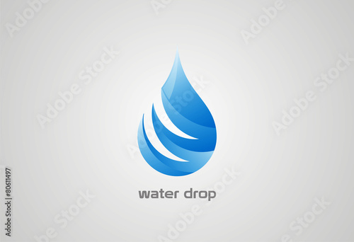Water5 drop logo vector