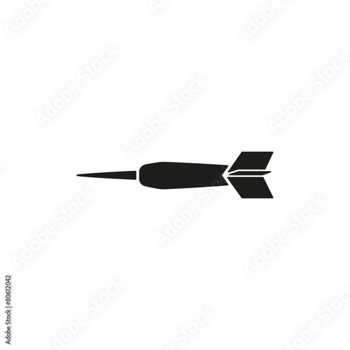 The dart icon. Game symbol. Flat