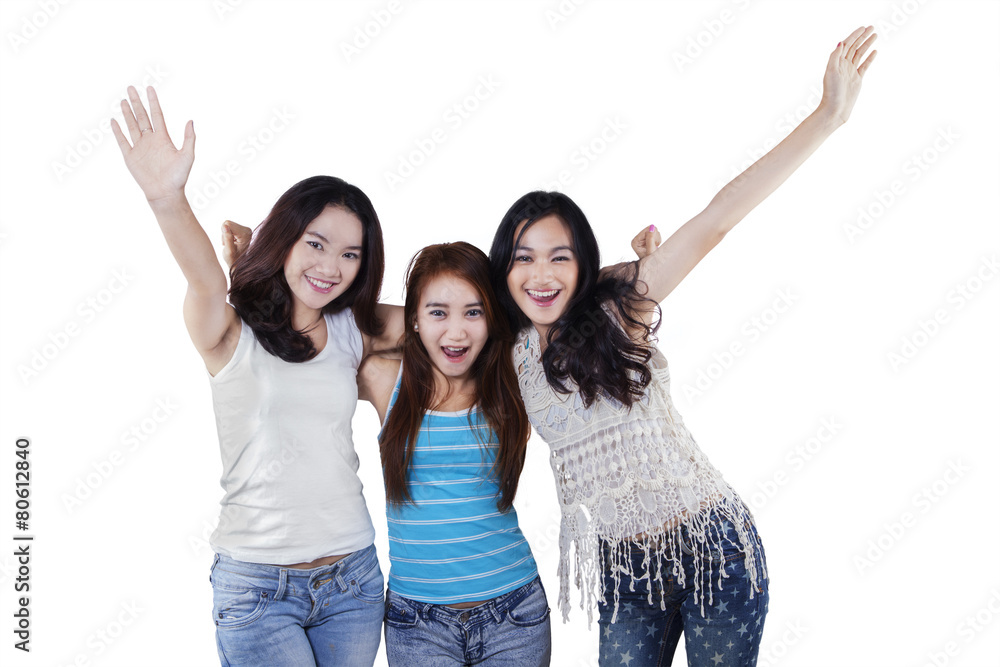 Group of attractive adolescent girls Group of attractive adolescent girls