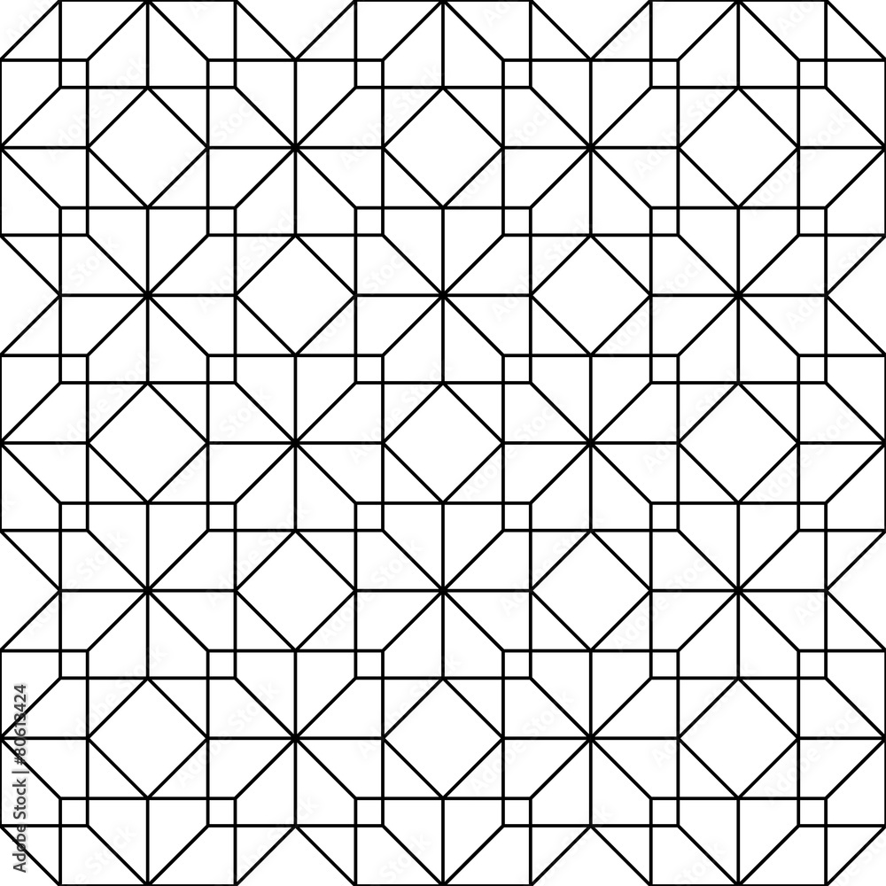 Black and white geometric seamless pattern with line. Black and white geometric seamless pattern with line.