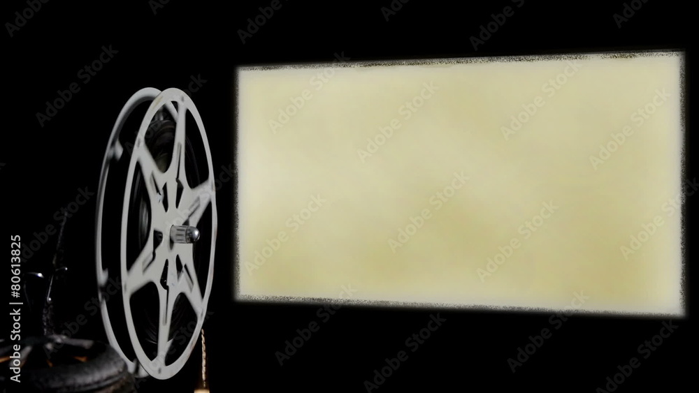 Movie Screen With Reel Loop