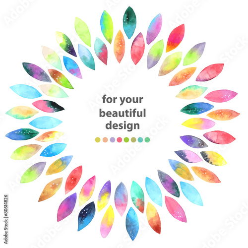 Watercolor colorful abstract background