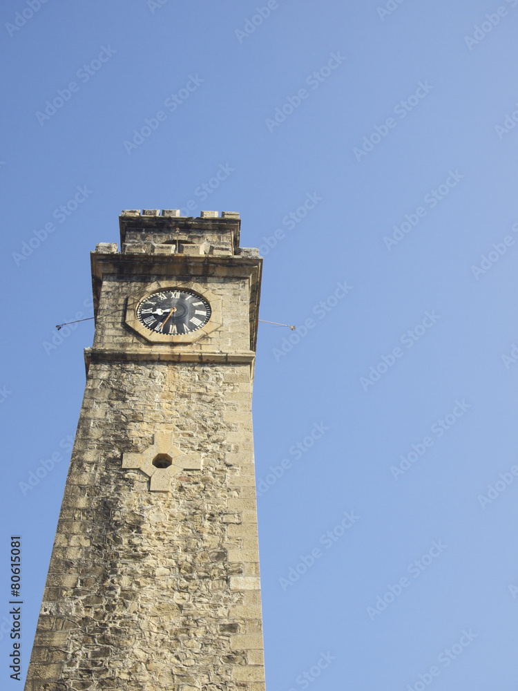 Old Clock Tower At Galle Dutch Fort In Sri Lanka