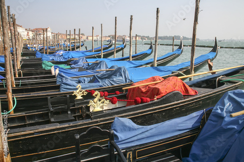 Traditional gondolas in Venice, Italy © Vladislav Gajic