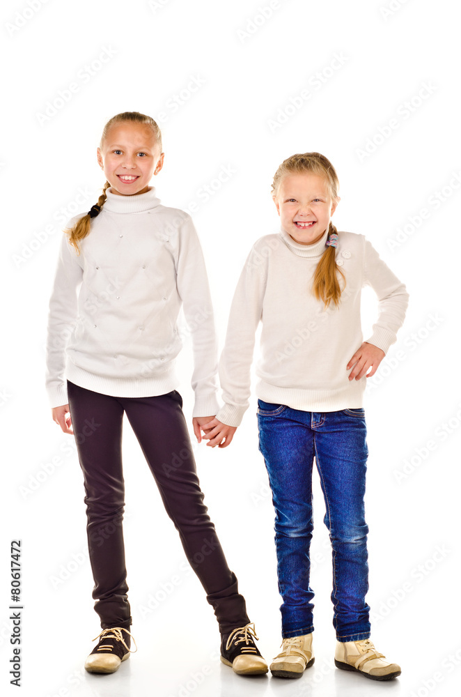 Fototapeta premium two little girls