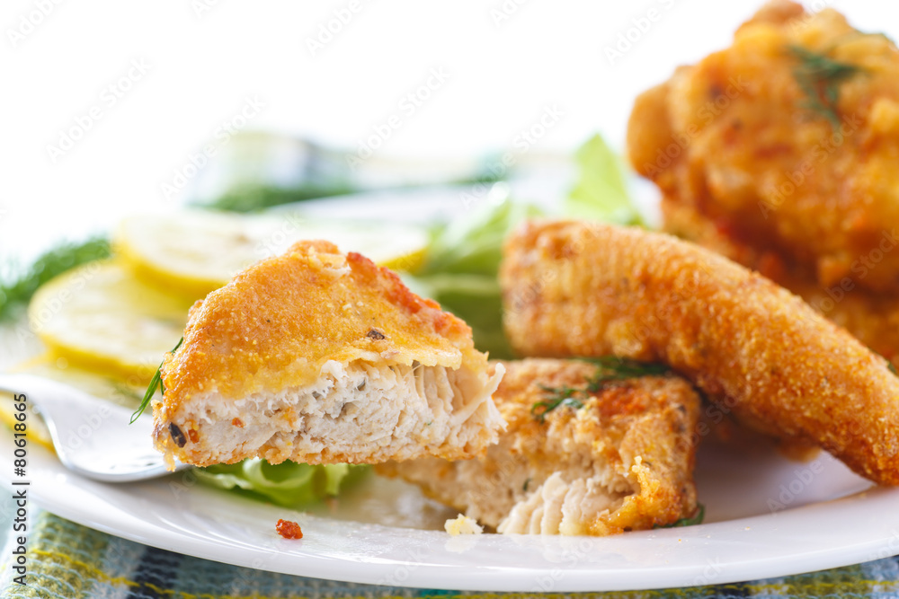 chicken fried in batter with dill chicken fried in batter with dill