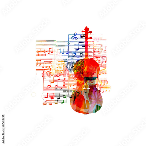 Colorful cello design
