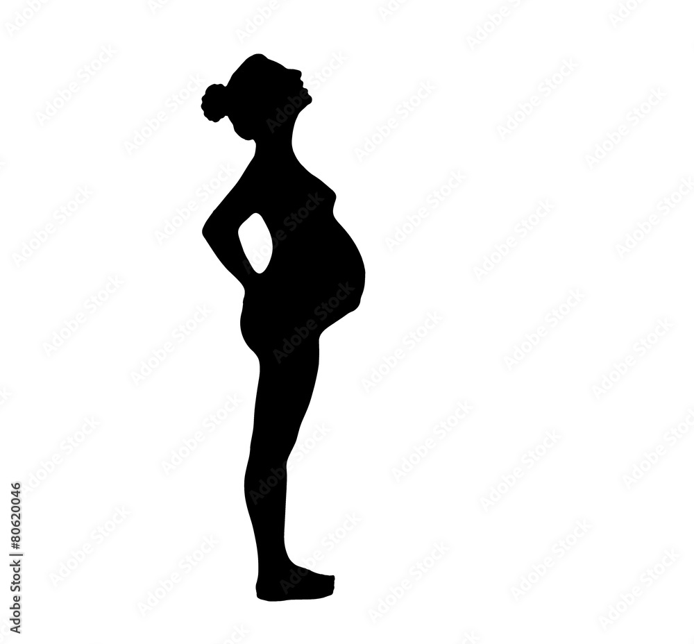 Fototapeta premium Pregnancy women silhouette