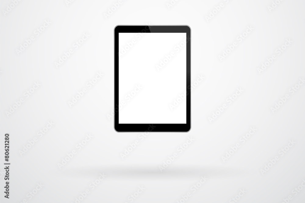 Black Tablet Gadget On Background With Shadow Black Tablet Gadget On Background With Shadow