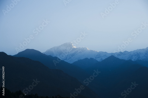 Mountains at dawn, Himalayas, Uttarakhand, India