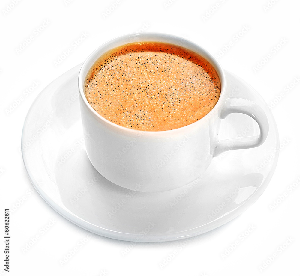 Cup of coffee isolated on white Cup of coffee isolated on white