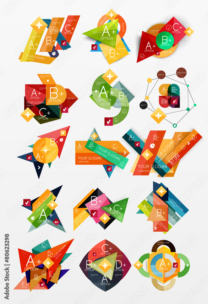 Paper graphics infographic web layouts Paper graphics infographic web layouts
