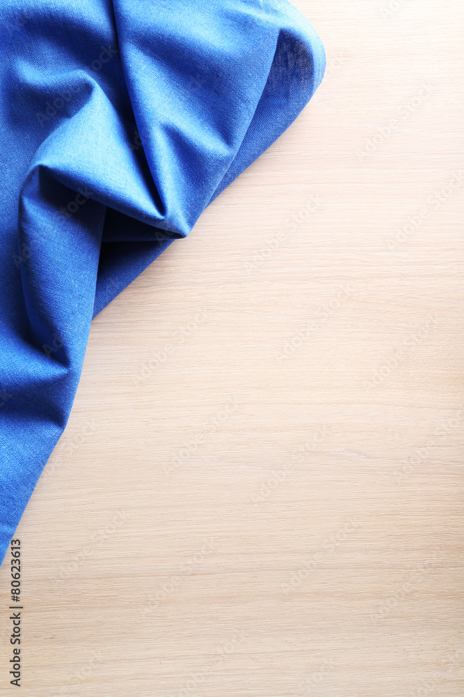 Napkin on wooden table Napkin on wooden table