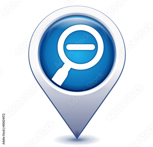 loupe moins sur marqueur géolocalisation bleu