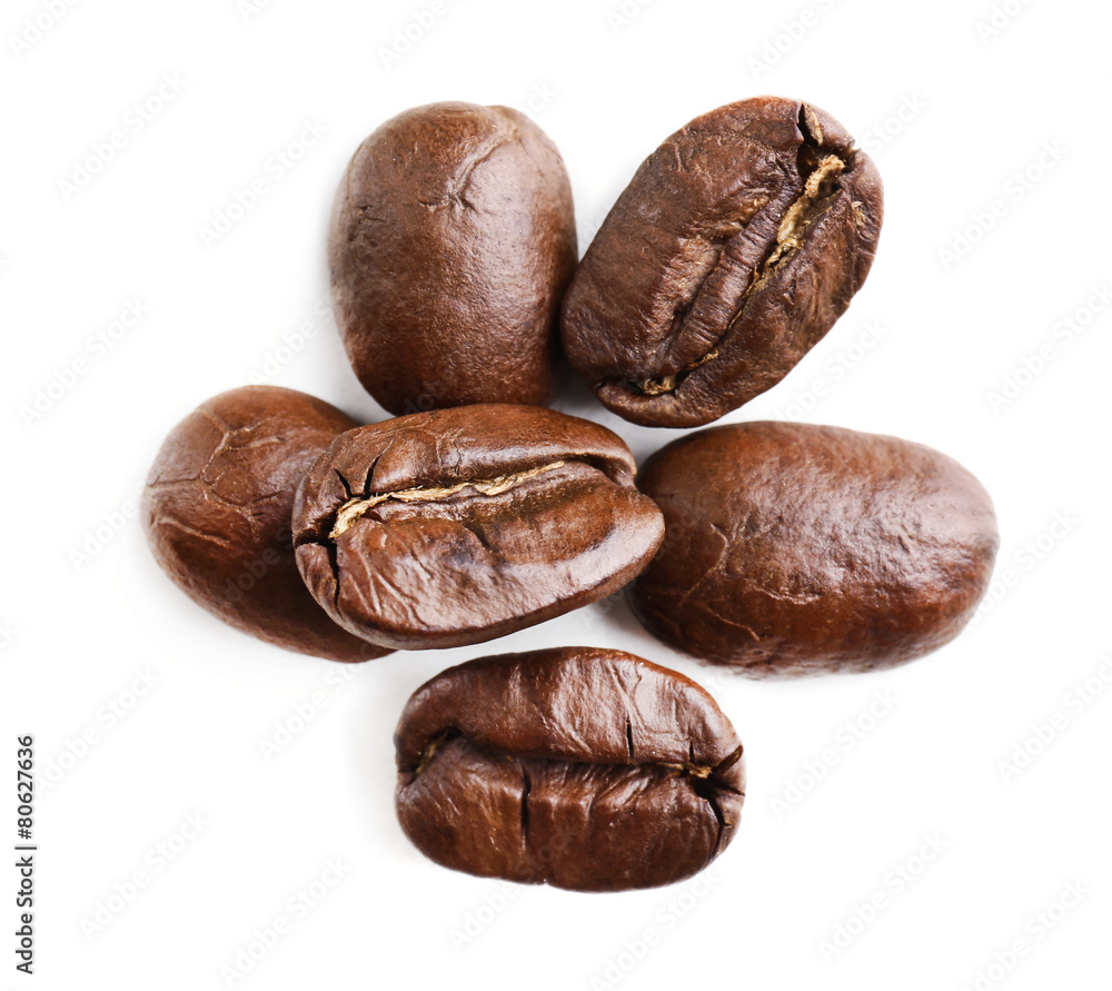 Coffee beans isolated on white Coffee beans isolated on white