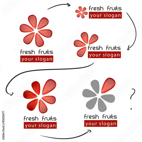 Früchte Kerne Kern Frucht Frische Logo Blume