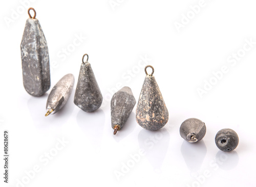 Photos Fishing sinker or knoch over white background