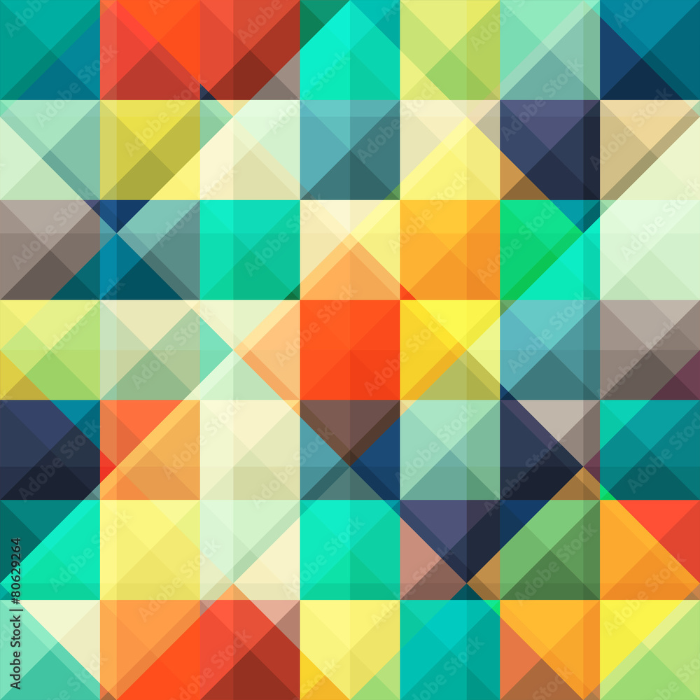 Seamless colorful Abstract background made of squares