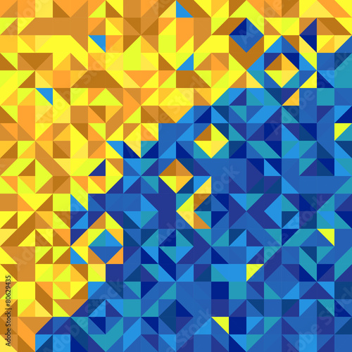 Abstract background made of triangle pattern in national Ukraini
