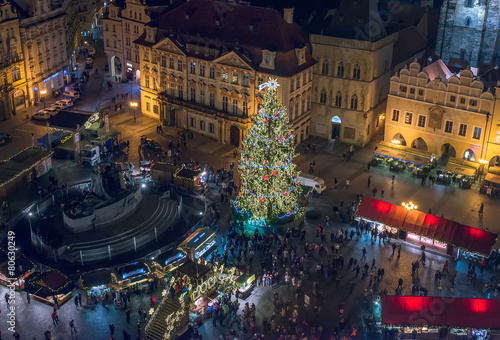 Old Town (Staromestska) square, Prague, Czech Republic, December