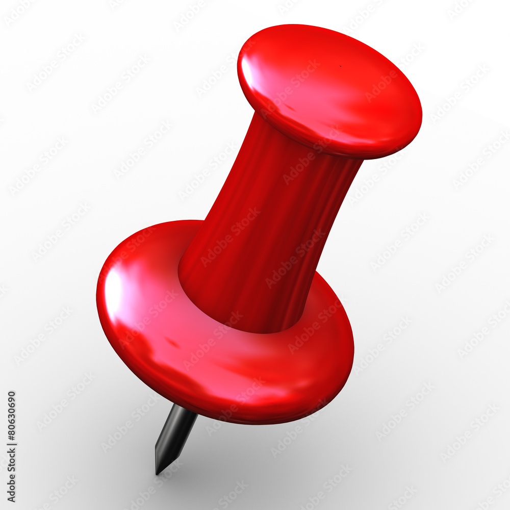 3d red thumbtack 3d red thumbtack
